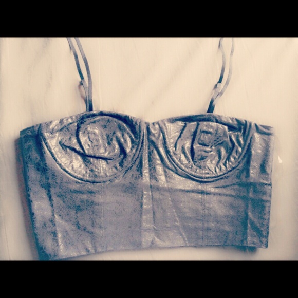 Vegan Leather Bustier Top - Picture 1 of 2