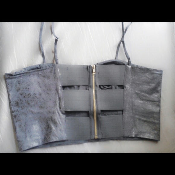 Vegan Leather Bustier Top - Picture 2 of 2