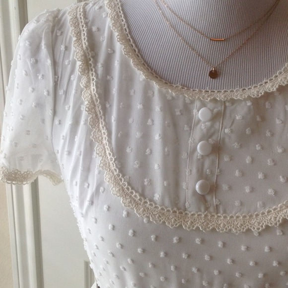 boutique. Dresses - NWT, ivory chiffon/lace. Adorable & fully lined boutique. Dresses - NWT, ivory chiffon/lace. Adorable & fully lined