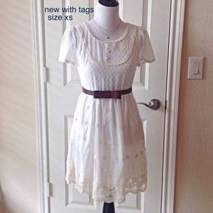 boutique. Dresses - NWT, ivory chiffon/lace. Adorable & fully lined boutique. Dresses - NWT, ivory chiffon/lace. Adorable & fully lined