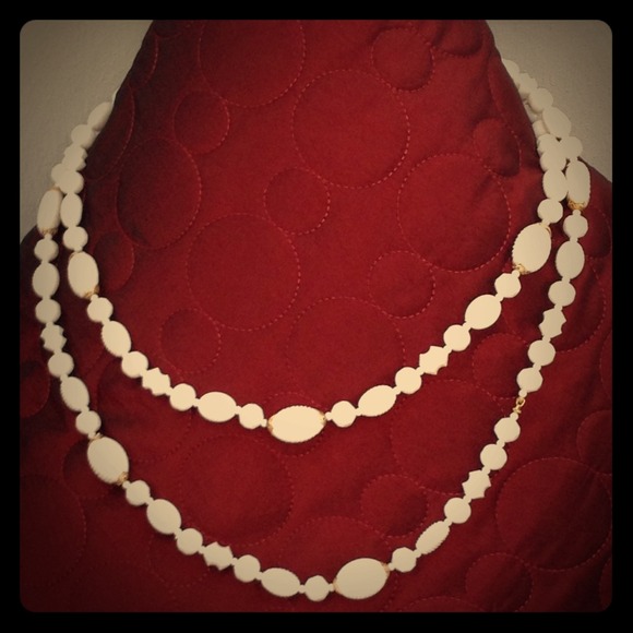 White bead necklace