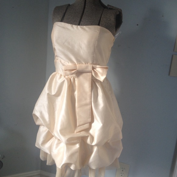 Pale peach dress