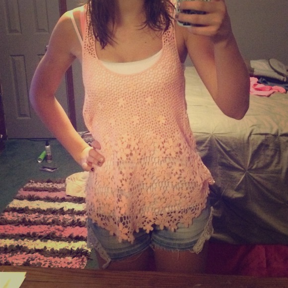 Pink Lace Tank top NWOT!!!