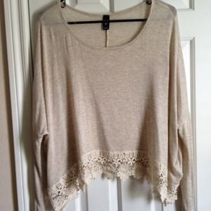 Sold Windsor Dolman Top with Crochet Trim