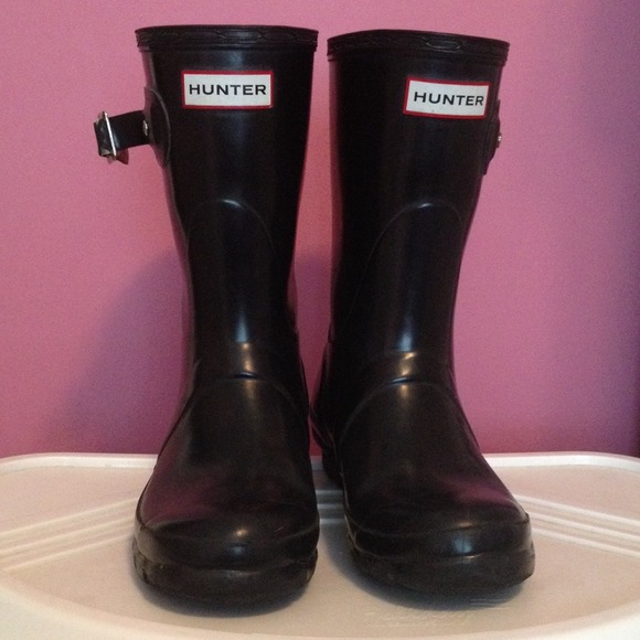 Short Glossy Hunter Boots