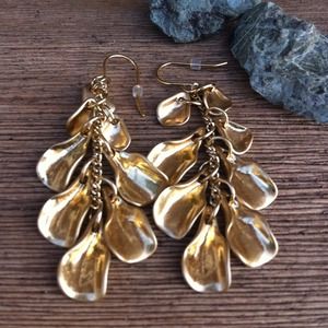 Sculpted petal earrings