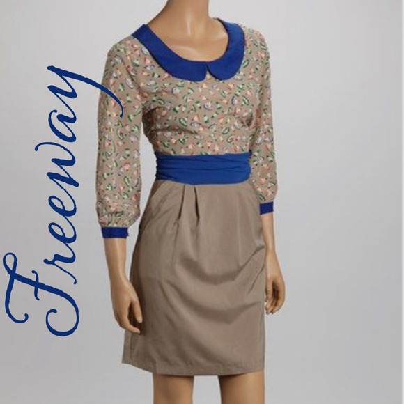 ๐BUNDLED๐ ๐HP 7/27๐Freeway Blue & Gray Dress - Picture 4 of 4