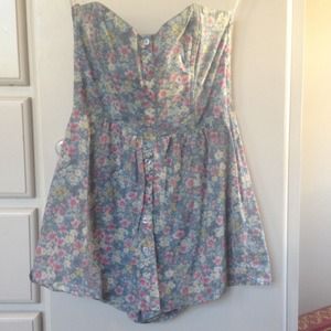 Urban outfitters strapless floral dress/ romper