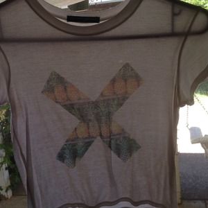 Brandy Melville modal pineapple x crop top
