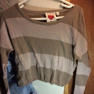 Stripped crop sweater