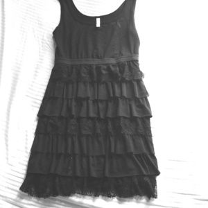 Ruffled black dress