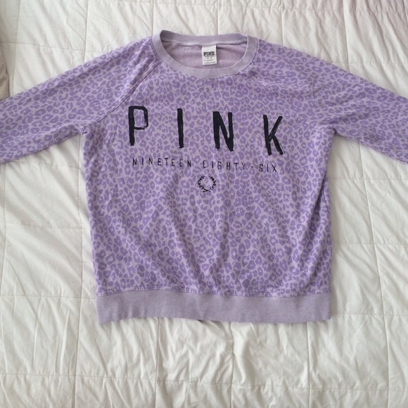 Purple leopard graphic sweater
