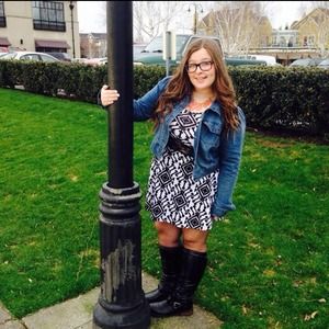 Lace Band Skater dress.