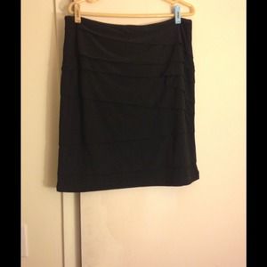 Black Work Skirt with layered look