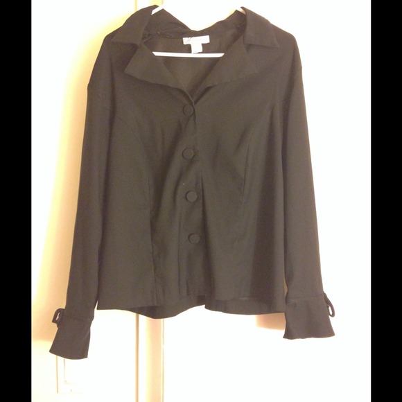 Black Work Jacket with pretty cuff detail