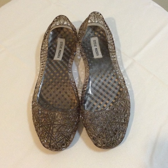 Smokey Quartz (Gray) jelly flats Size 10