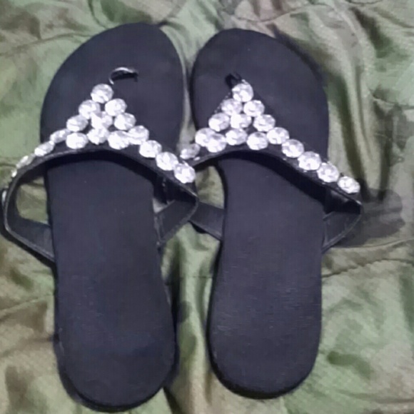 Jeweled flip flops