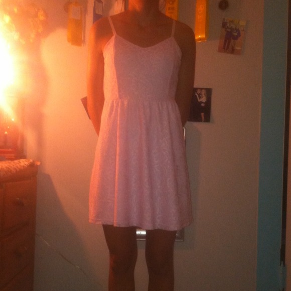 Pink lace dress