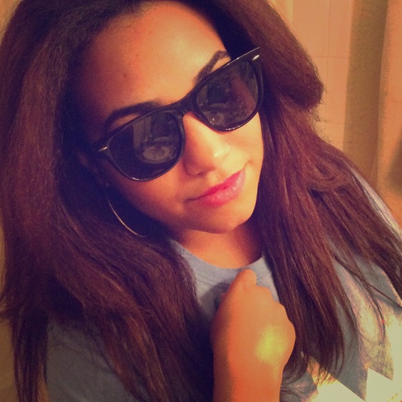 All black Ray-Ban like and hipster shades