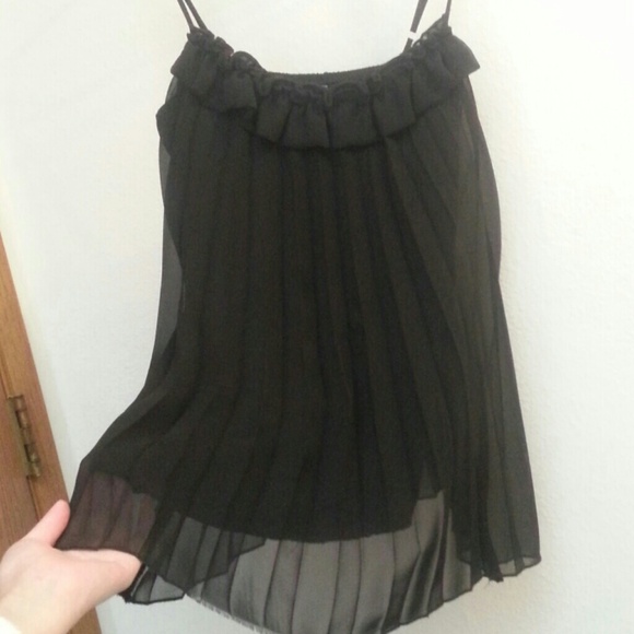 Black flowy top