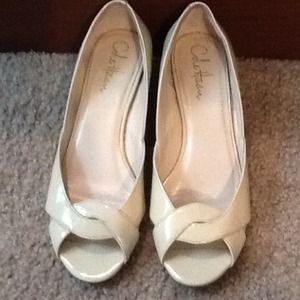 off white / cream cole hann flats