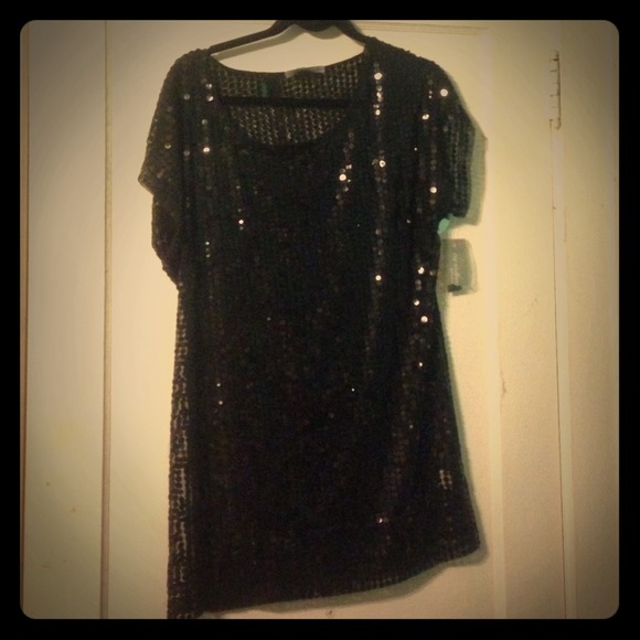 Black Sequined Tunic/Dress