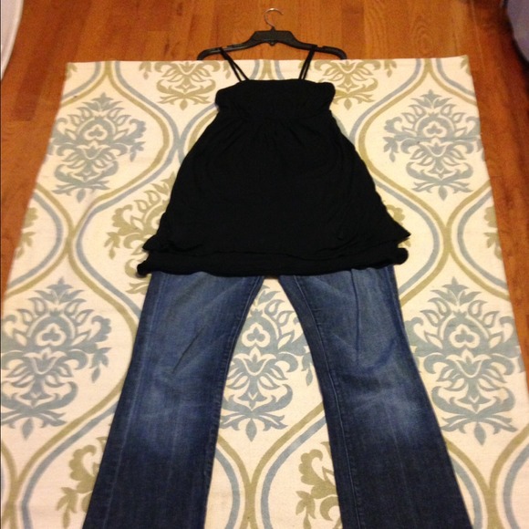 LA Made empire style tunic with spaghetti straps