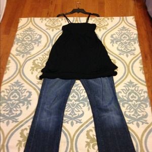 LA Made empire style tunic with spaghetti straps