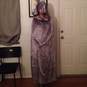 Velvet Silver Renaissance Style Cape