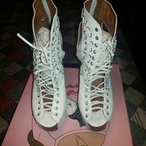 Jeffery Campbell wedge in wedding white