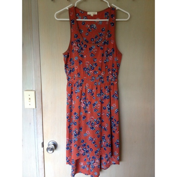 Tank top floral hi-lo dress