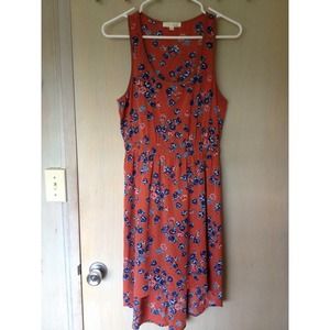 Tank top floral hi-lo dress
