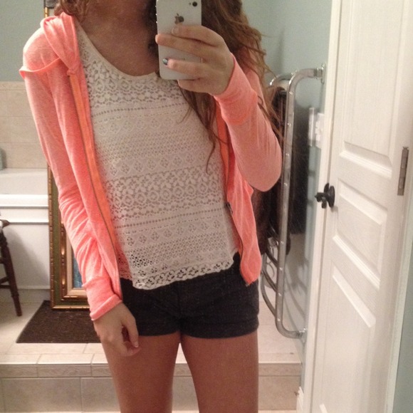 🎉HOST PICK 7/28🎉 Neon orange zip up jacket