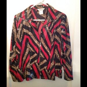 Sequin Jacket / Blazer with zipper.