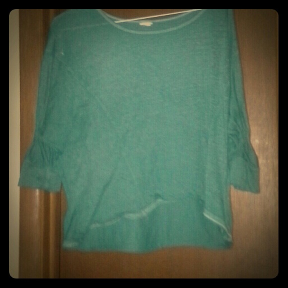 Blue green half sleeve shirt