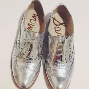 Sam Edelman Metallic Oxfords