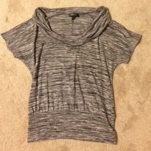 Cow-necked cotton tee