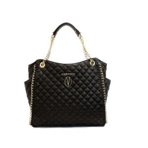 Black quilted purse.