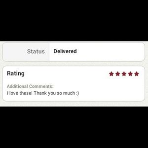 Yay! We can now rate purchases.