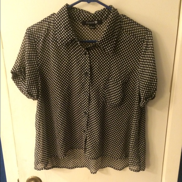 Polka Dot Button Up