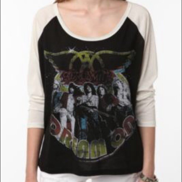 aerosmith baseball tee