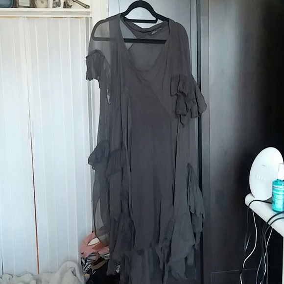 Washed silk All Saints sheer dress