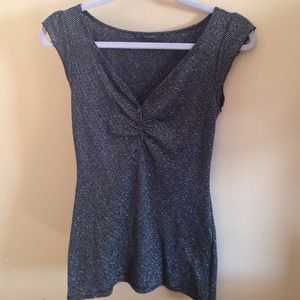 Express black and silver shimmery top