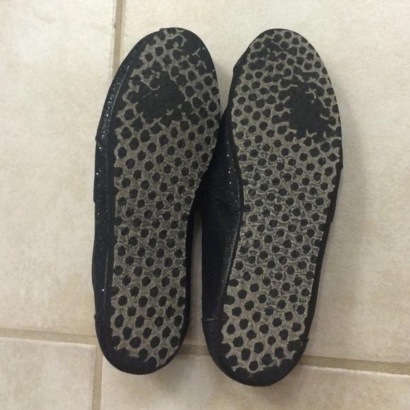 Toms Womens Black Glitters