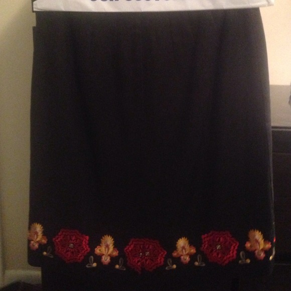 Black and print skirt