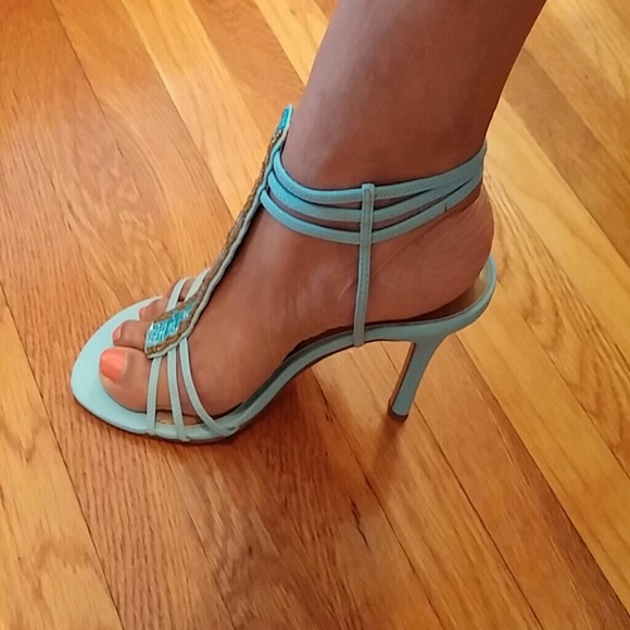 Ocean blue fun sexy heels