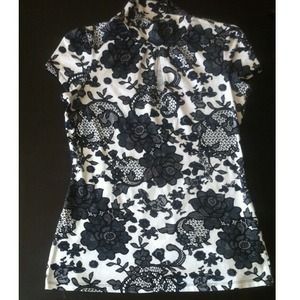 Black & White Floral Express shirt.