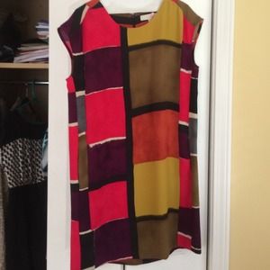 Ann Taylor loft color block dress