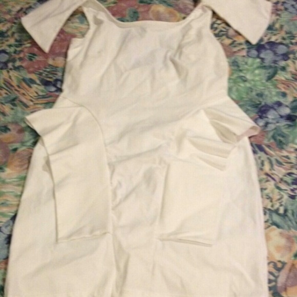White peplum dress