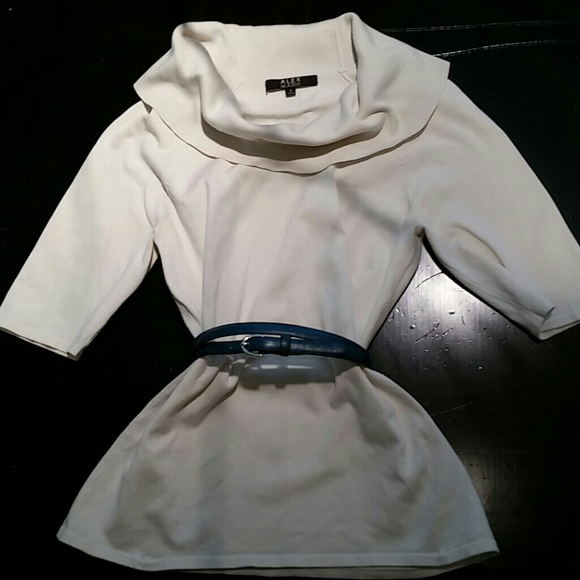 3/4 Sleeve Cream sweater